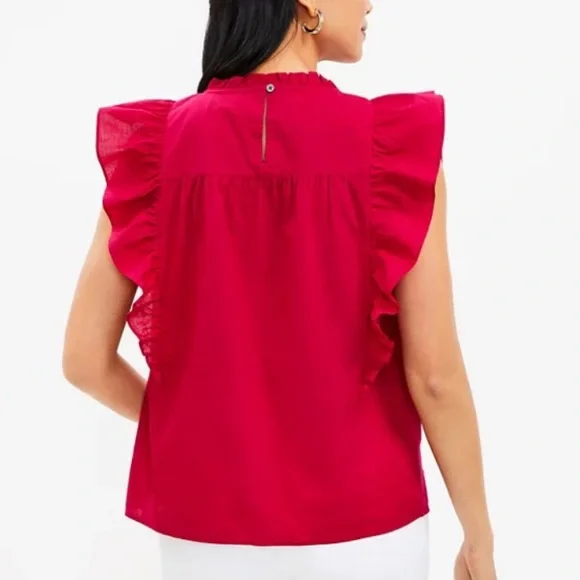 Pintucked Ruffle Shell - Picture 4 of 8